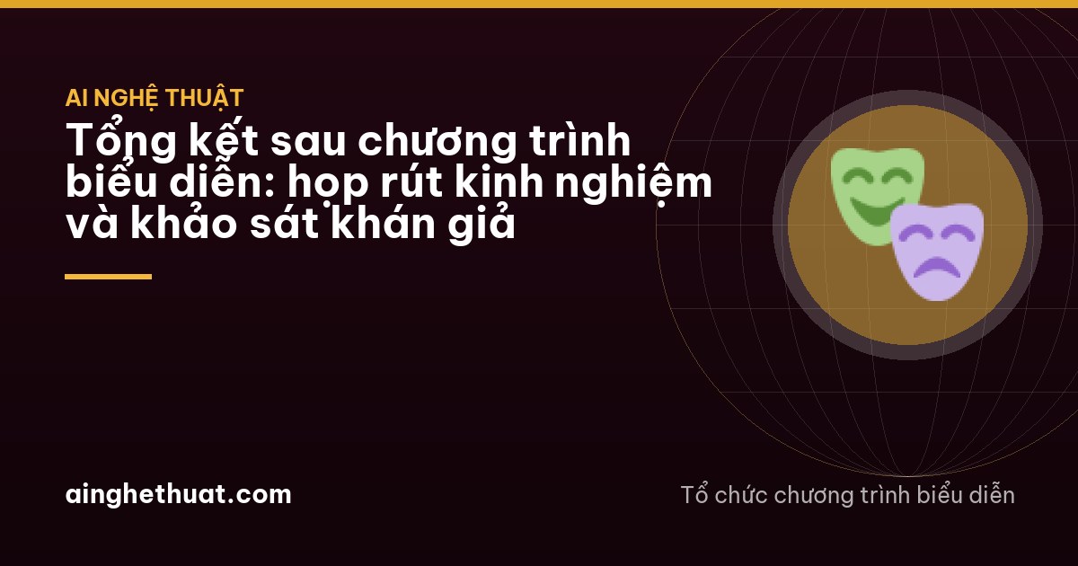 Members of a Vietnamese amateur theater troupe sitting in a circle on an empty stage the morning after a show in Hai Phong, cups of tea on the floor, backs to camera