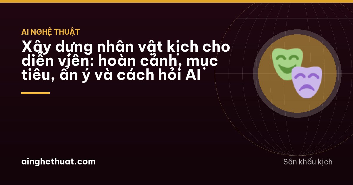 Xây dựng nhân vật kịch cho diễn viên: hoàn cảnh, mục tiêu, ẩn ý và cách hỏi AI